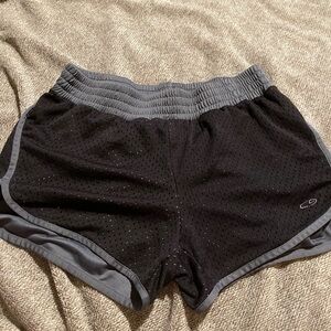 Champion Black and Gray Athletic Shorts with Elastic Waistband